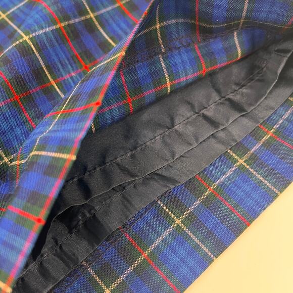 Vtg 90s Pendleton Wool Shorts Womens 12 Blue Plaid Tartan Pleated High Waisted - Picture 10 of 10